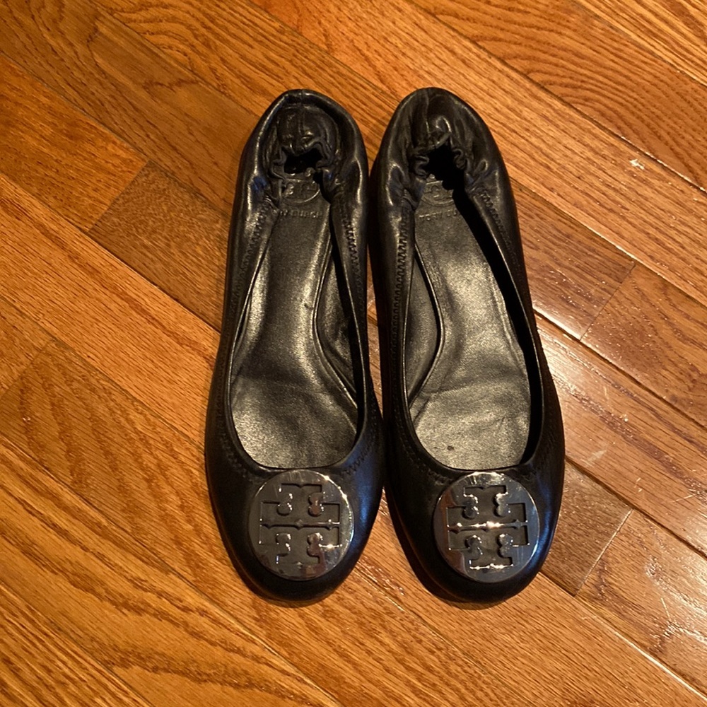 Tory Burch leather flats loafers, size 9